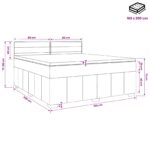 vidaXL Posteľ boxspring s matracom Čierna 160 x 200 cm Látka – Obrázok 11