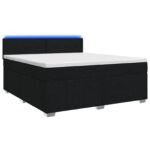vidaXL Posteľ boxspring s matracom Čierna 160 x 200 cm Látka