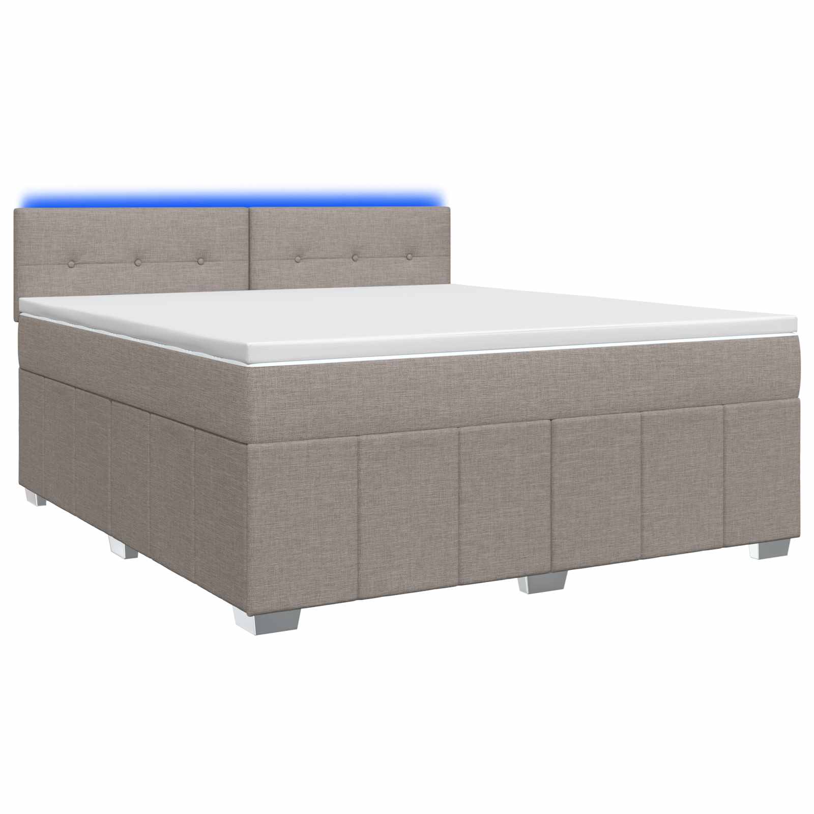 3452737_1.jpg vidaXL Posteľ boxspring s matracom Sivohnedá 180 x 200 cm Látka – Obrázok 1