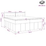 vidaXL Posteľ boxspring s matracom Modrá 200 x 200 cm Látka – Obrázok 11