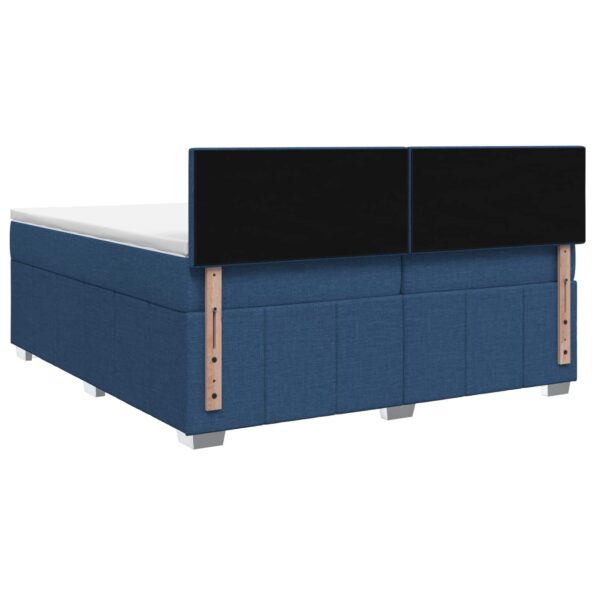 vidaXL Posteľ boxspring s matracom Modrá 200 x 200 cm Látka – Obrázok 7