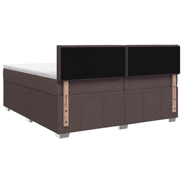vidaXL Posteľ boxspring s matracom Tmavohnedá 200 x 200 cm Látka – Obrázok 7