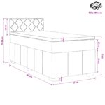 vidaXL Posteľ s boxspringom a matracom a LED Tmavosivá 90 x 190 cm – Obrázok 11