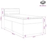 vidaXL Posteľ boxspring s matracom Svetlosivá 80 x 200 cm Látka – Obrázok 11