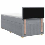 vidaXL Posteľ boxspring s matracom Svetlosivá 80 x 200 cm Látka – Obrázok 7
