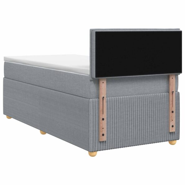 vidaXL Posteľ boxspring s matracom Svetlosivá 80 x 200 cm Látka – Obrázok 7