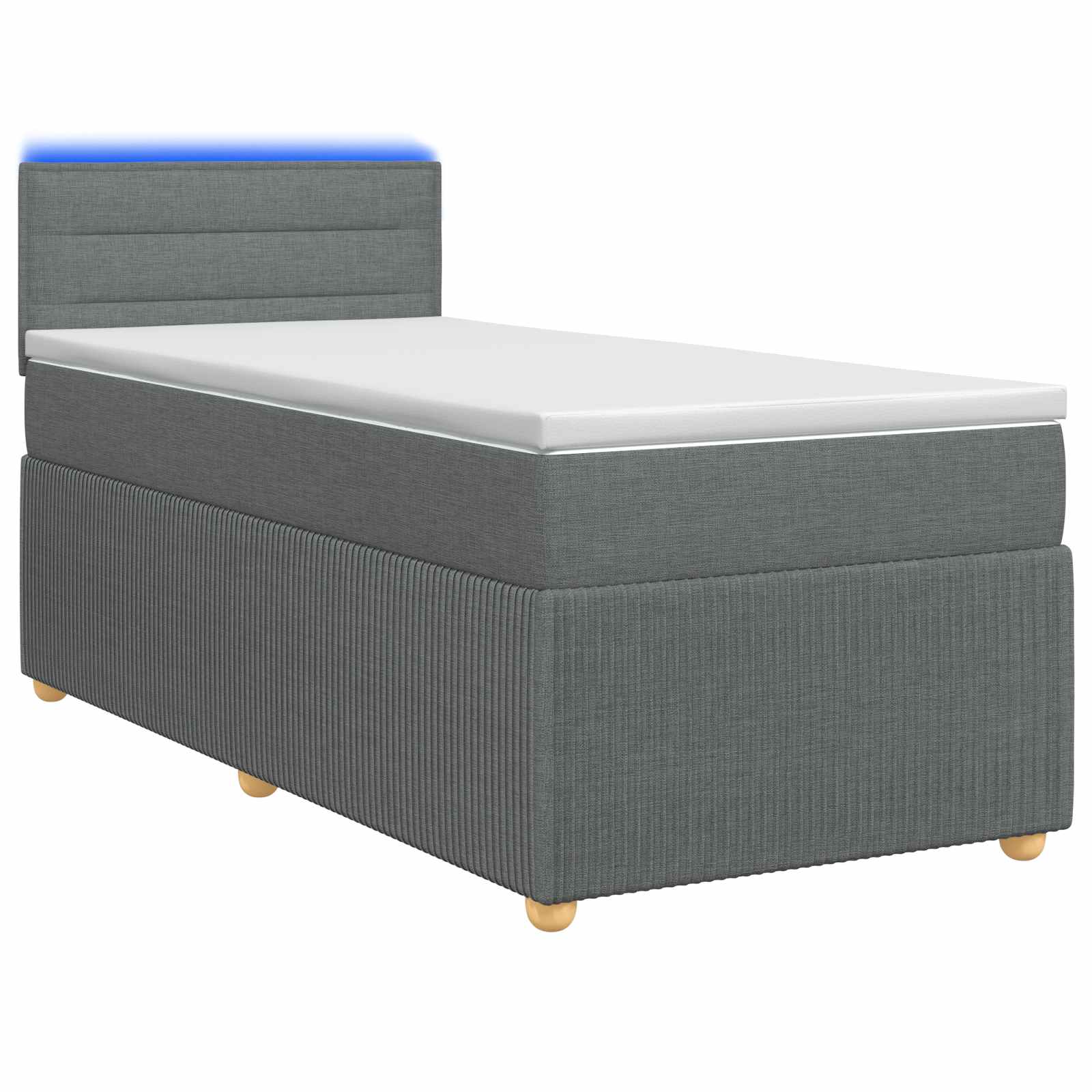 3452793_1.jpg vidaXL Posteľ boxspring s matracom Tmavosivá 80 x 200 cm Látka – Obrázok 1