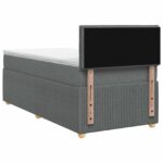 vidaXL Posteľ boxspring s matracom Tmavosivá 80 x 200 cm Látka – Obrázok 7