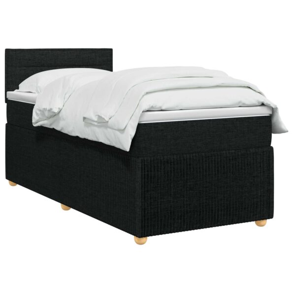 vidaXL Posteľ boxspring s matracom Čierna 80 x 200 cm Látka – Obrázok 2