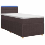 vidaXL Posteľ boxspring s matracom Tmavohnedá 80 x 200 cm Látka