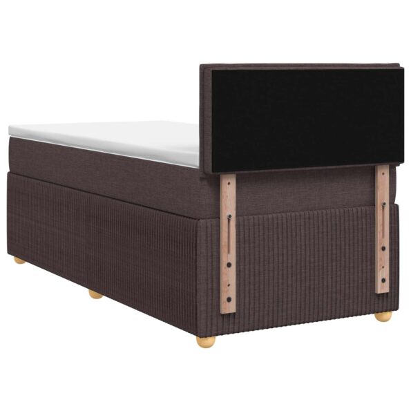 vidaXL Posteľ boxspring s matracom Tmavohnedá 80 x 200 cm Látka – Obrázok 7