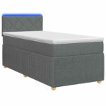 vidaXL Posteľ boxspring s matracom Tmavosivá 80 x 200 cm Látka