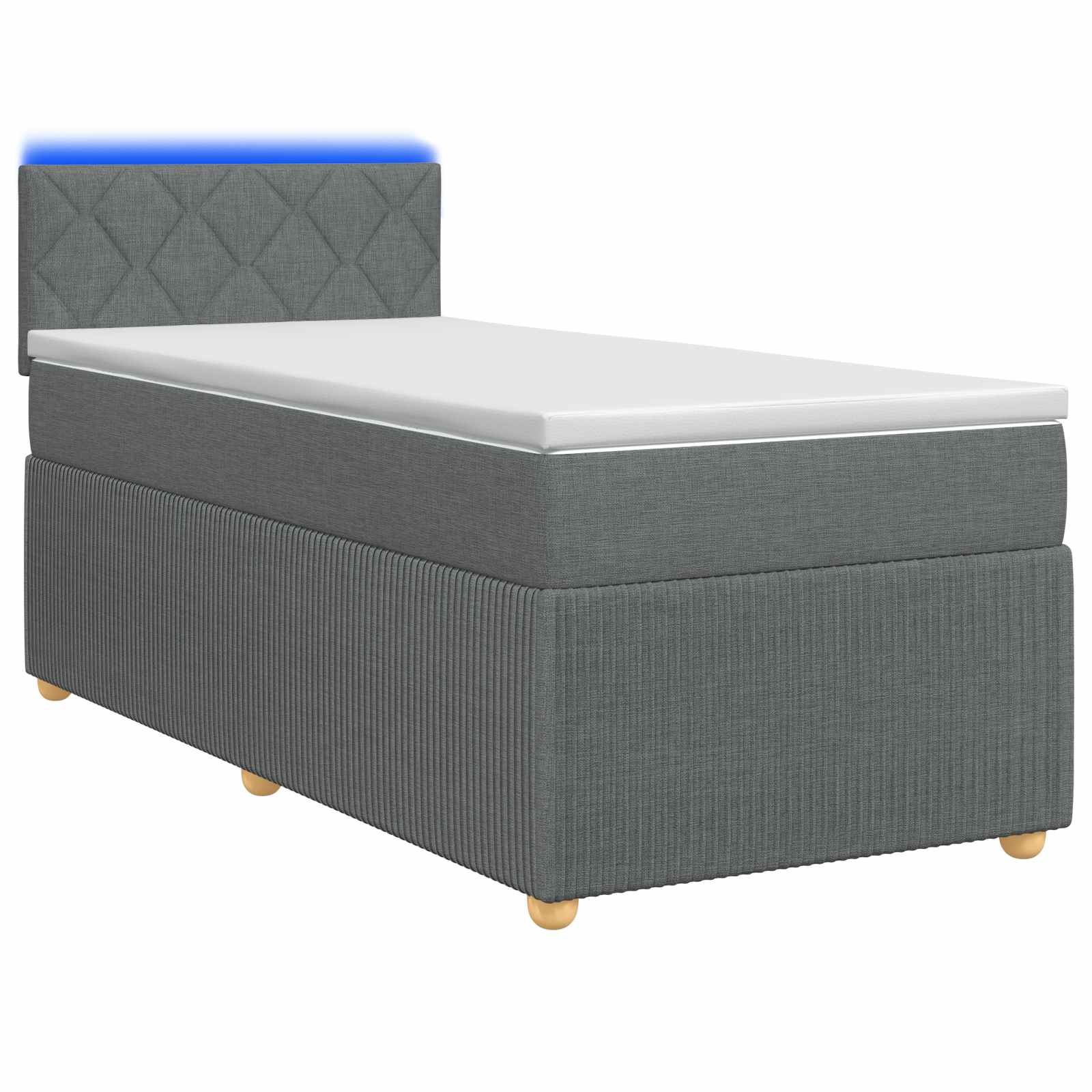 3452807_1.jpg vidaXL Posteľ boxspring s matracom Tmavosivá 80 x 200 cm Látka – Obrázok 1