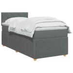 vidaXL Posteľ boxspring s matracom Tmavosivá 80 x 200 cm Látka – Obrázok 2