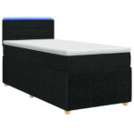 vidaXL Posteľ boxspring s matracom Čierna 90 x 190 cm Látka