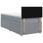 vidaXL Posteľ boxspring s matracom Svetlosivá 90 x 190 cm Látka – Obrázok 7