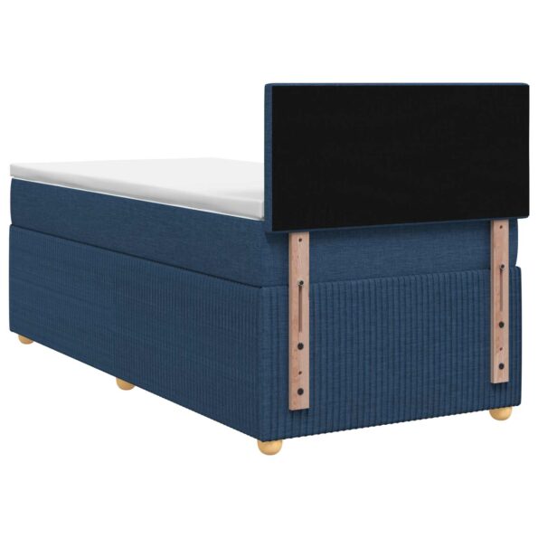 vidaXL Posteľ boxspring s matracom Modrá 90 x 190 cm Látka – Obrázok 7