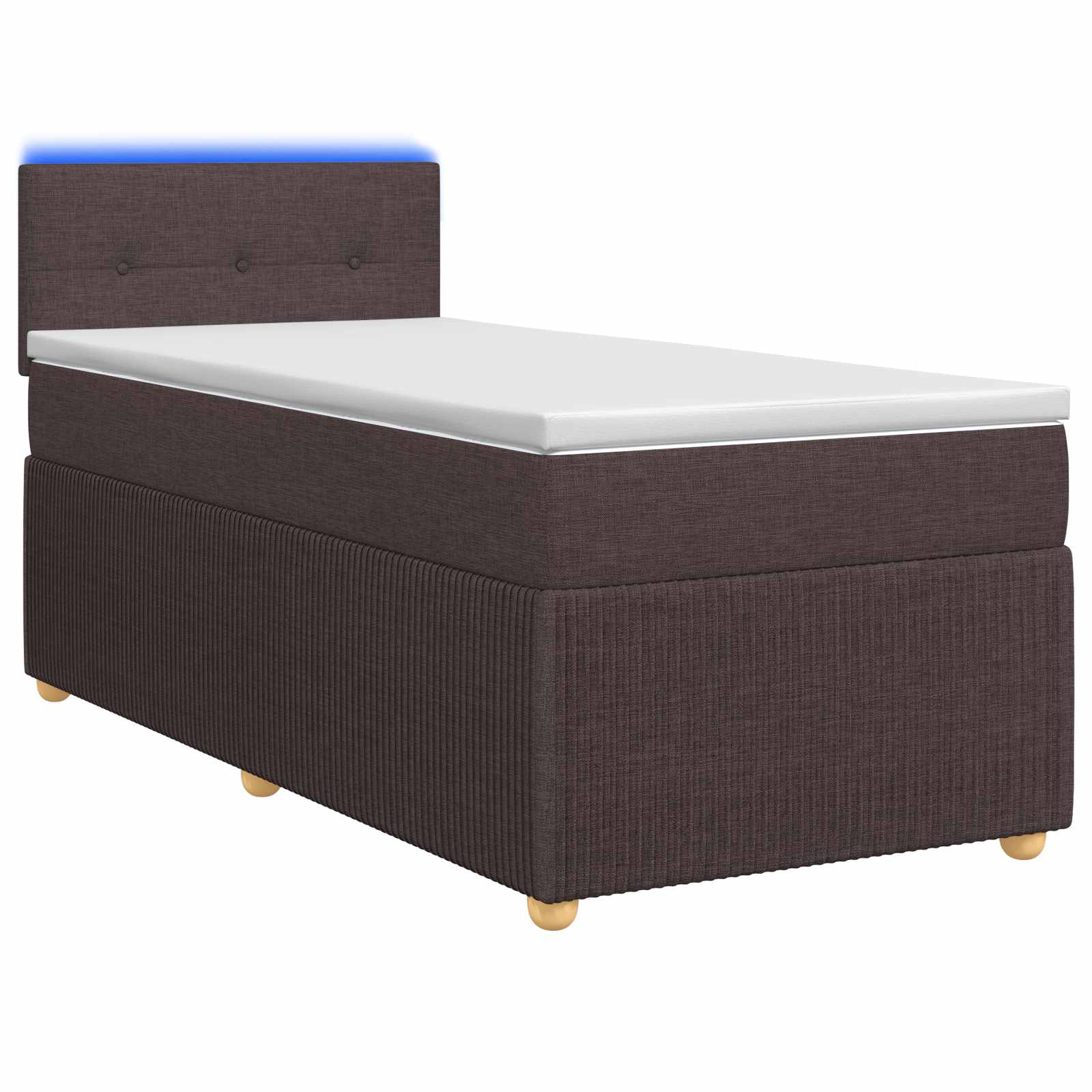 3452844_1.jpg vidaXL Posteľ boxspring s matracom Tmavohnedá 90 x 200 cm Látka – Obrázok 1