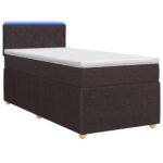 vidaXL Posteľ boxspring s matracom Tmavohnedá 90 x 200 cm Látka