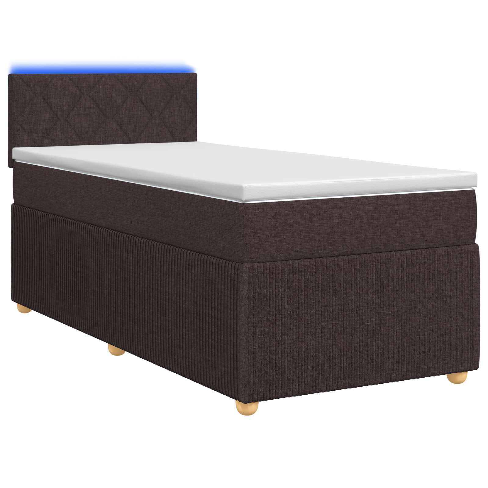 3452851_1.jpg vidaXL Posteľ boxspring s matracom Tmavohnedá 90 x 200 cm Látka – Obrázok 1