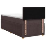 vidaXL Posteľ boxspring s matracom Tmavohnedá 90 x 200 cm Látka – Obrázok 7