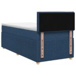 vidaXL Posteľ boxspring s matracom Modrá 100 x 200 cm Látka – Obrázok 7