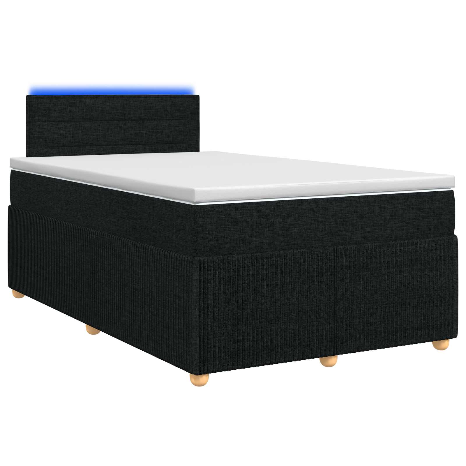 3452878_1.jpg vidaXL Posteľ boxspring s matracom Čierna 120 x 190 cm Látka – Obrázok 1