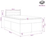 vidaXL Posteľ boxspring s matracom Čierna 120 x 190 cm Látka – Obrázok 11