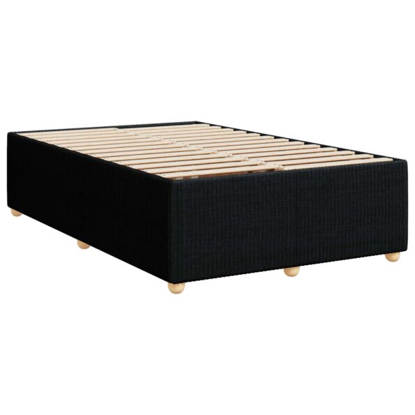 vidaXL Posteľ boxspring s matracom Čierna 120 x 190 cm Látka – Obrázok 4