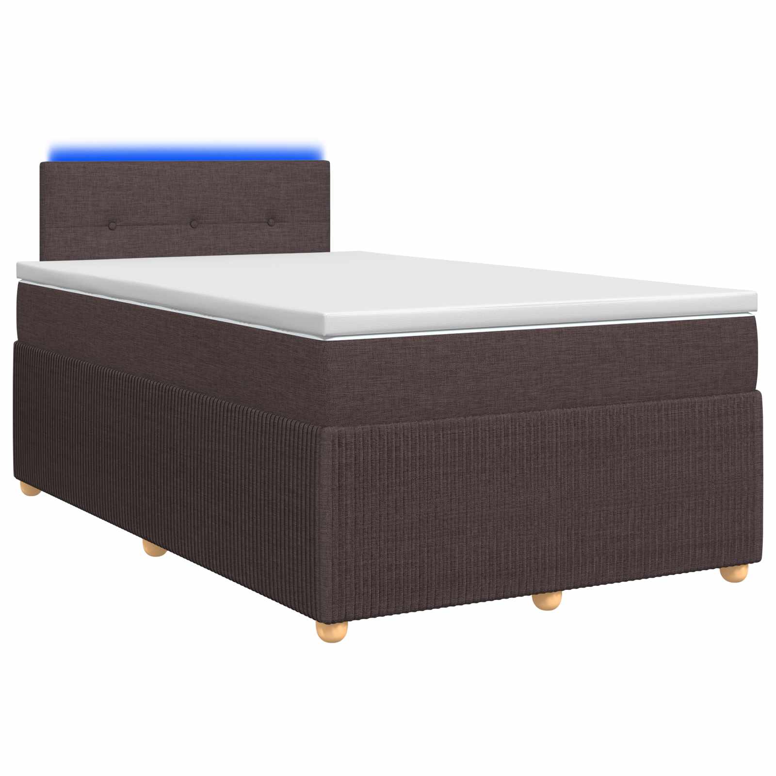 3452907_1.jpg vidaXL Posteľ boxspring s matracom Tmavohnedá 120 x 200 cm Látka – Obrázok 1