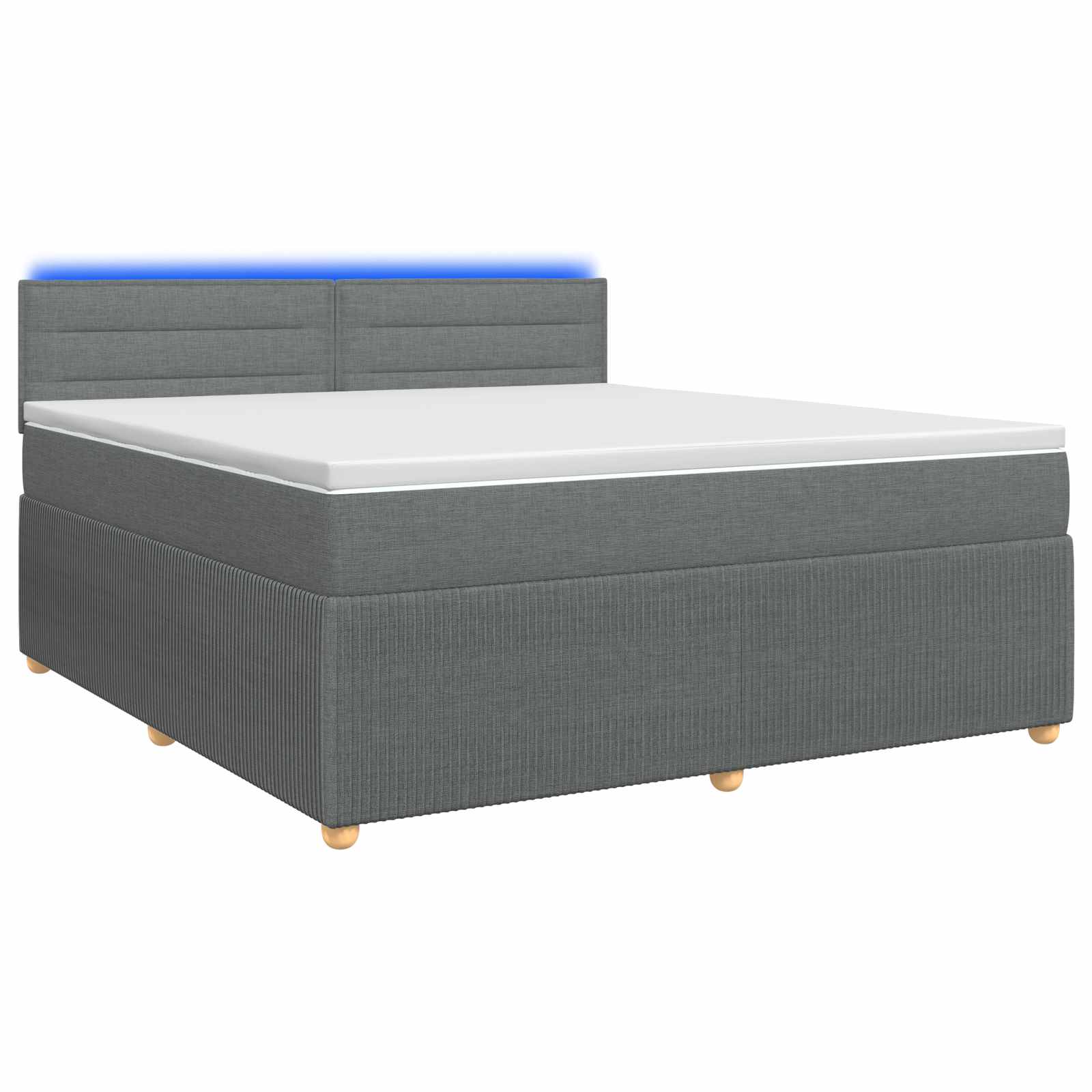 3452919_1.jpg vidaXL Posteľ boxspring s matracom Tmavosivá 140 x 190 cm Látka – Obrázok 1