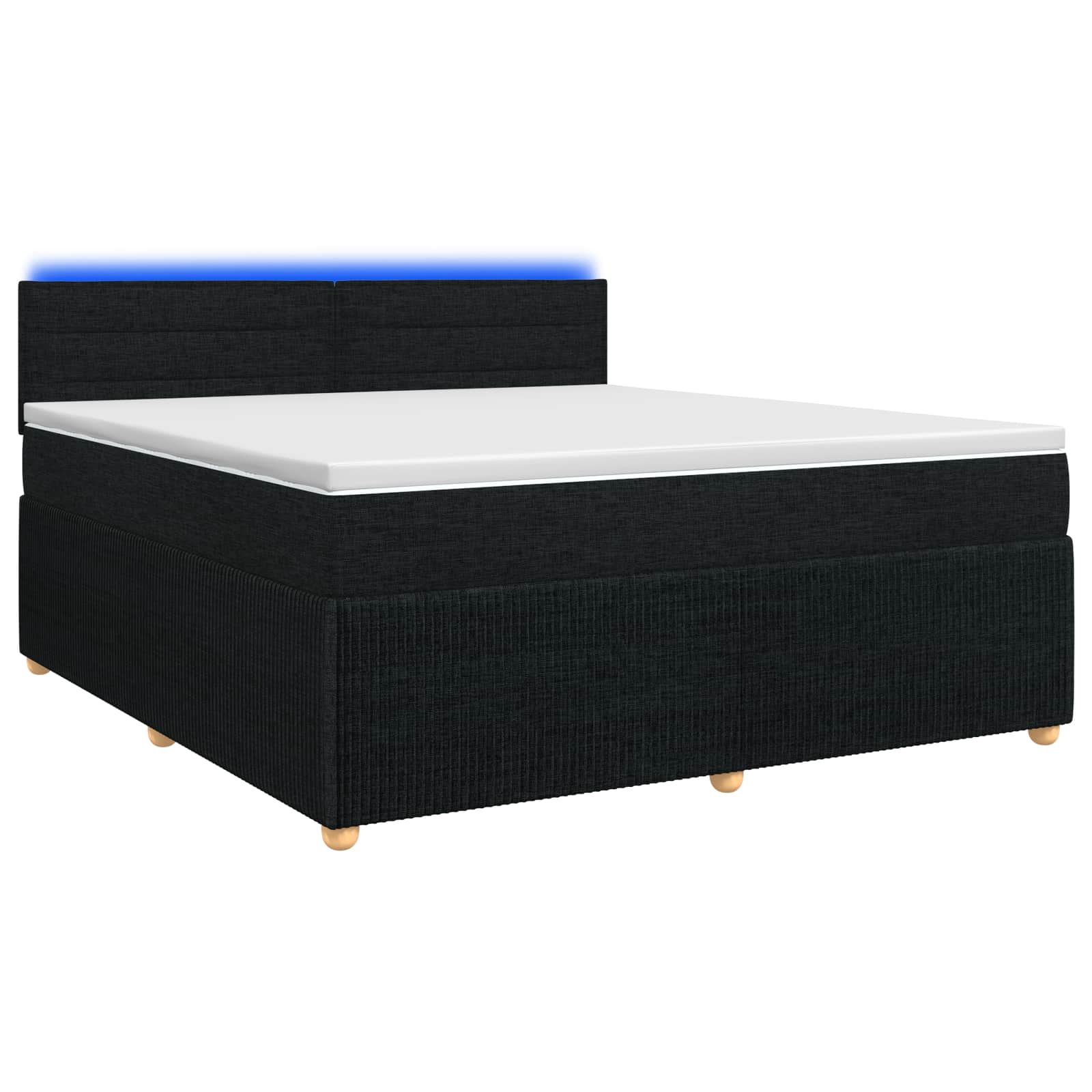3452920_1.jpg vidaXL Posteľ boxspring s matracom Čierna 140 x 190 cm Látka – Obrázok 1