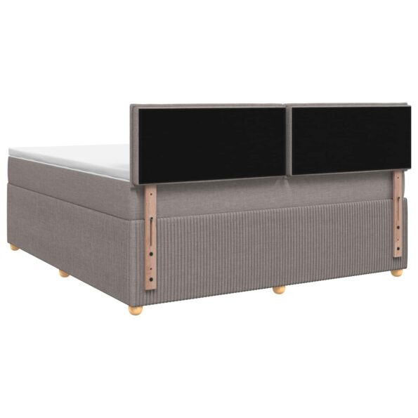 vidaXL Posteľ boxspring s matracom Sivohnedá 140 x 190 cm Látka – Obrázok 7