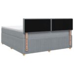vidaXL Posteľ boxspring s matracom Svetlosivá 140 x 200 cm Látka – Obrázok 7