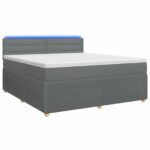 vidaXL Posteľ boxspring s matracom Tmavosivá 140 x 200 cm Látka