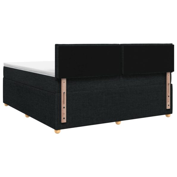 vidaXL Posteľ boxspring s matracom Čierna 140 x 200 cm Látka – Obrázok 7