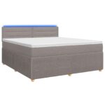 vidaXL Posteľ boxspring s matracom Sivohnedá 140 x 200 cm Látka