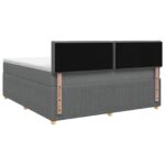 vidaXL Posteľ boxspring s matracom Tmavosivá 160 x 200 cm Látka – Obrázok 7