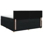 vidaXL Posteľ boxspring s matracom Čierna 180 x 200 cm Látka – Obrázok 7