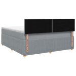 vidaXL Posteľ boxspring s matracom Svetlosivá 180 x 200 cm Látka – Obrázok 7
