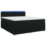 vidaXL Posteľ boxspring s matracom Čierna 180 x 200 cm Látka
