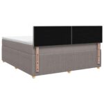 vidaXL Posteľ boxspring s matracom Sivohnedá 180 x 200 cm Látka – Obrázok 7