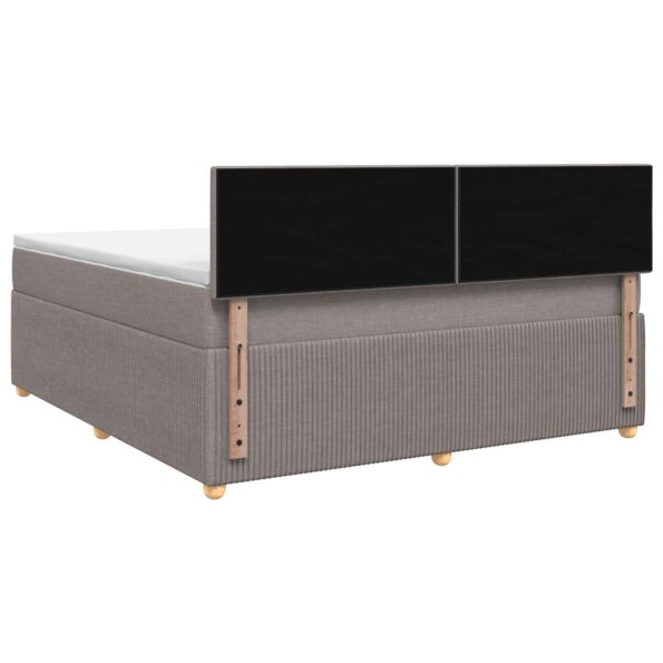 vidaXL Posteľ boxspring s matracom Sivohnedá 180 x 200 cm Látka – Obrázok 7