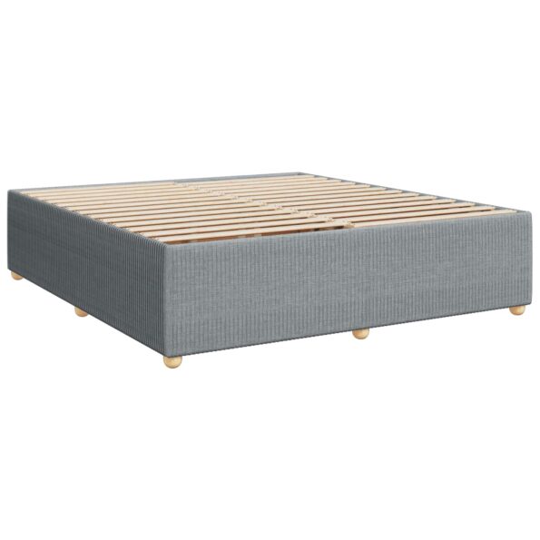 vidaXL Posteľ boxspring s matracom Svetlosivá 200 x 200 cm Látka – Obrázok 4