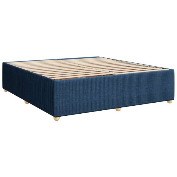 vidaXL Posteľ boxspring s matracom Modrá 200 x 200 cm Látka – Obrázok 4