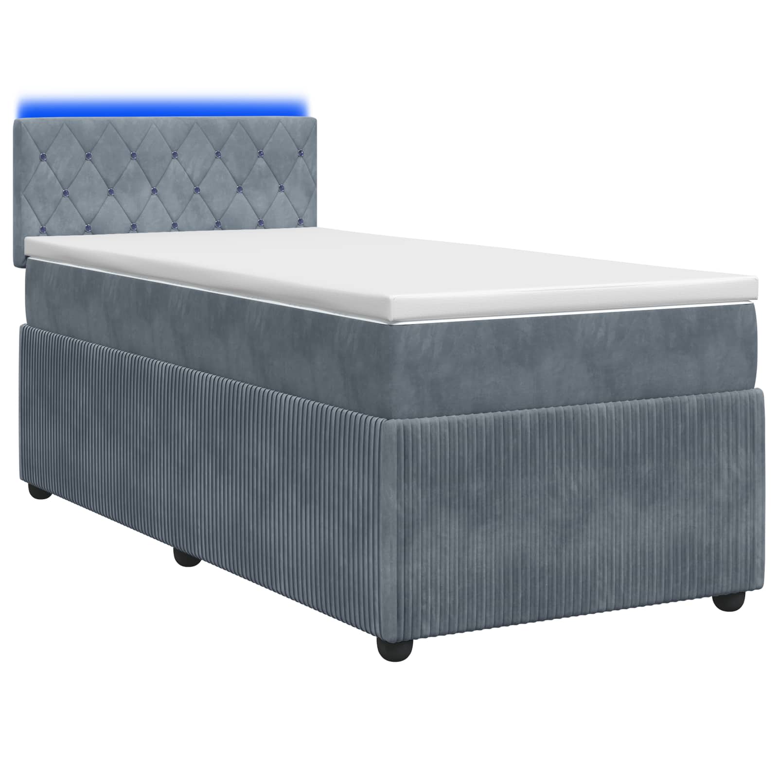 3453024_1.jpg vidaXL Posteľ boxspring s matracom Tmavosivá 80 x 200 cm Zamat – Obrázok 1