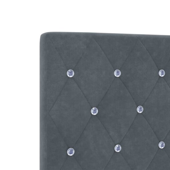 vidaXL Posteľ boxspring s matracom Tmavosivá 80 x 200 cm Zamat – Obrázok 8