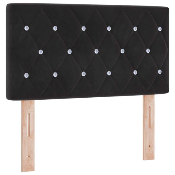 vidaXL Posteľ boxspring s matracom Čierna 80 x 200 cm Zamat – Obrázok 3