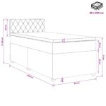 vidaXL Posteľ boxspring s matracom Tmavozelená 80 x 200 cm Zamat – Obrázok 11