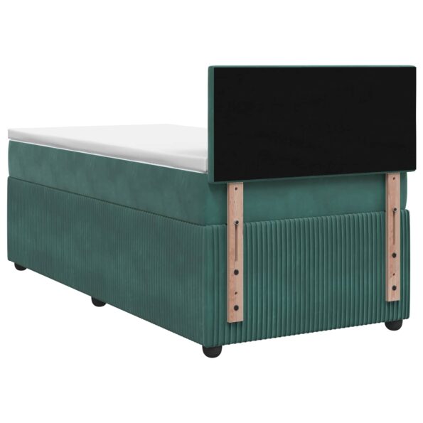 vidaXL Posteľ boxspring s matracom Tmavozelená 80 x 200 cm Zamat – Obrázok 7